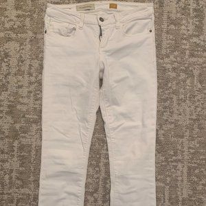 Anthropologie Size 28 White Cropped Skinny Jeans